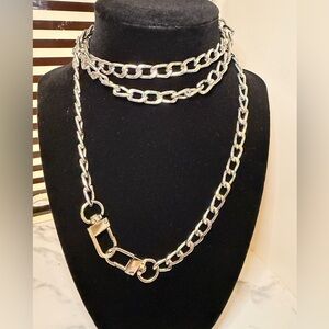 Silver Crossbody Chain Purse Strap